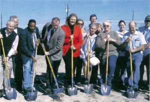People with Shovels at Groundbreaking Ceremony