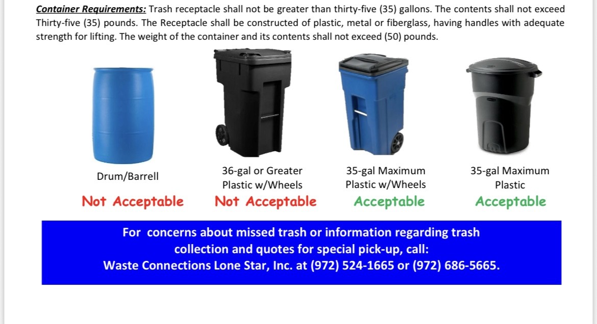 Trash Container Requirements (English)